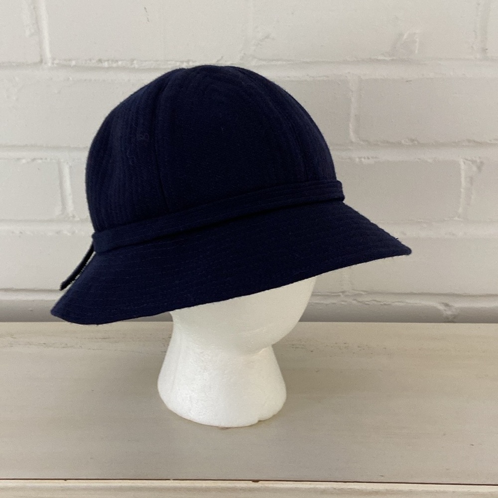Classic Simple Style Vintage Navy Blue Womens Fashion Winter Hat